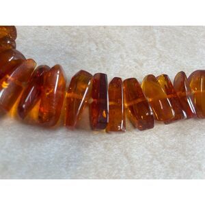 Classic vintage nugget bead longer Baltic  AMBER necklace